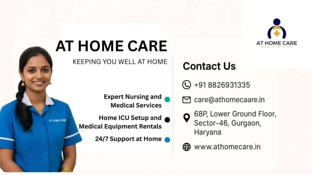 Best Home Nursing & Health Care Services Near You in Gurgaon & Delhi NCR Looking for reliable home nursing, elderly care, or patient care services in Gurgaon or Delhi NCR? AtHomeCare delivers trusted, compassionate, and professional healthcare right to your doorstep.