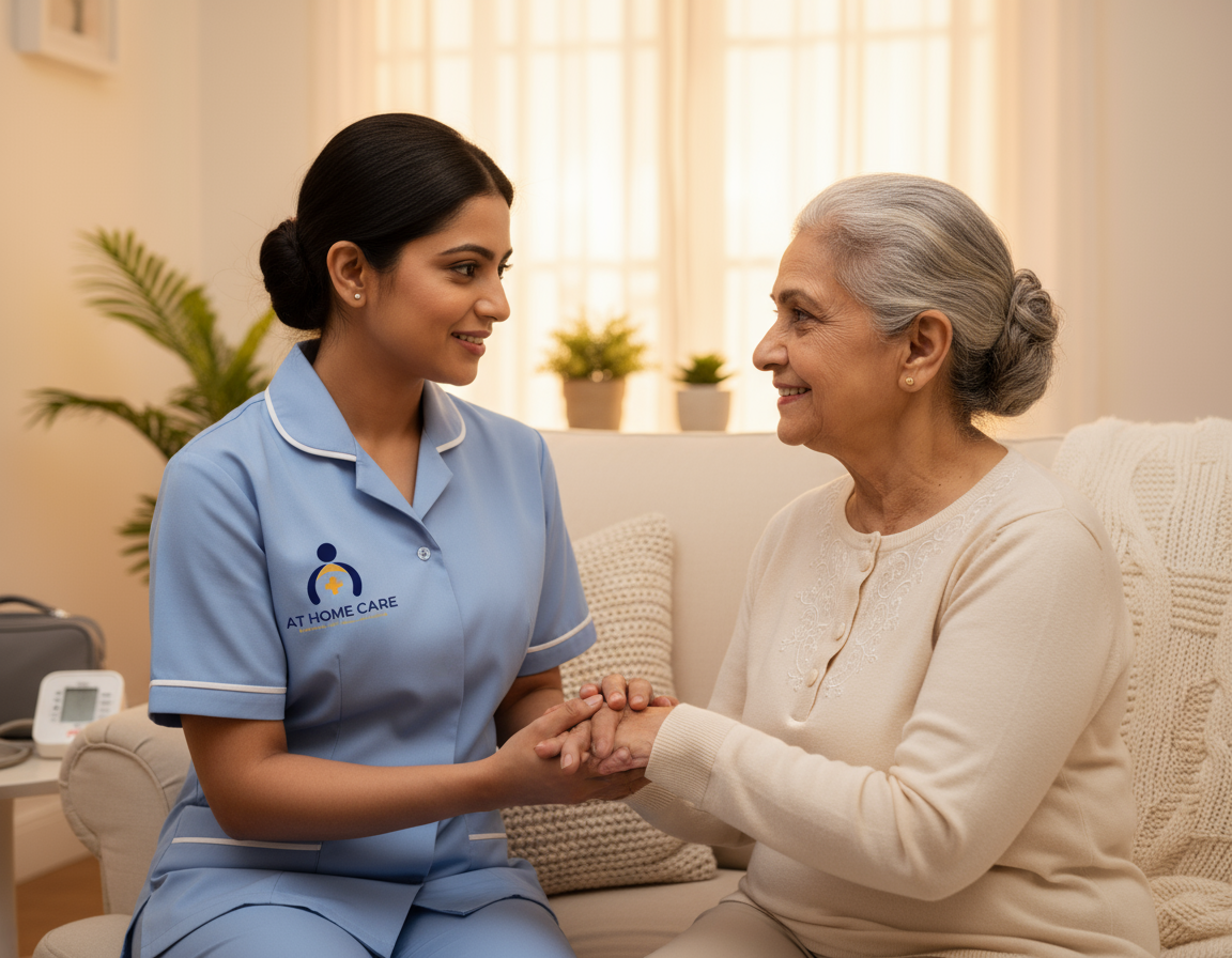 Home nursing professional arranging care for a patient in Patna